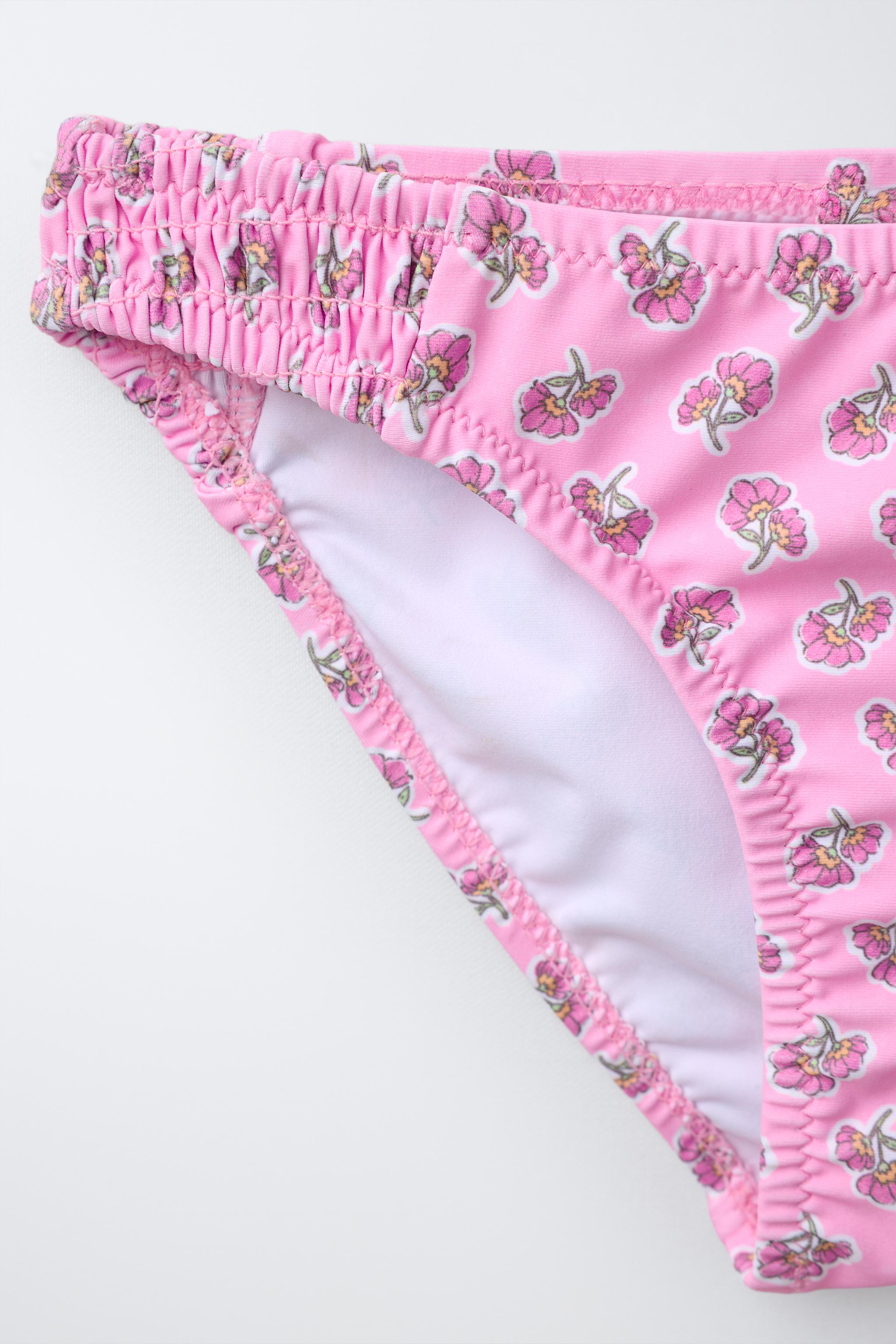 6-14 YRS SMOCKED FLORAL BIKINI